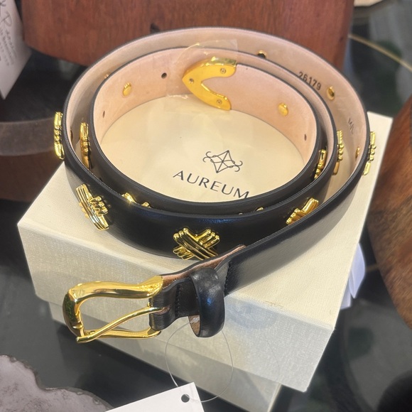 AUREUM Accessories - AUREUM Collective Black Vienna X Studded Belt